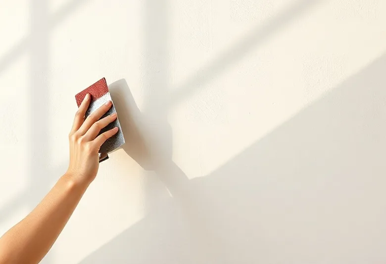 Application d'un enduit décoratif à la lisseuse sur un mur