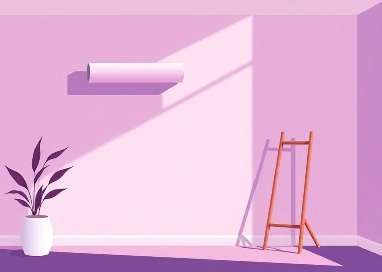 Pose de papier peint, rouleau et brosse à maroufler